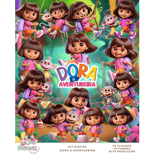 Kit Digital Dora Aventureira - Que Fofura