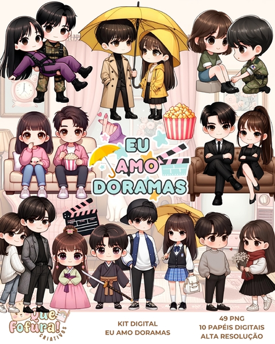 Kit Digital Eu Amo Doramas - Que Fofura 1