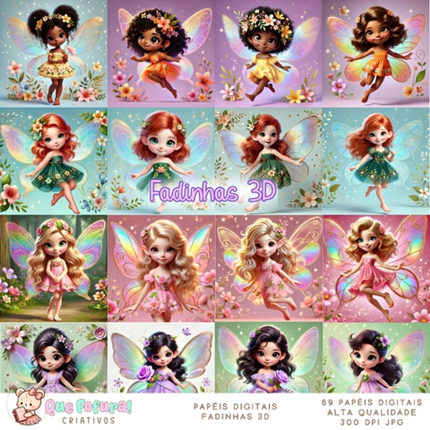 Kit Digital Fadinhas - Que Fofura 1