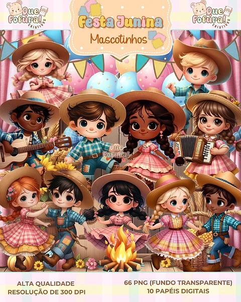 Kit Digital Festa Junina - Que Fofura