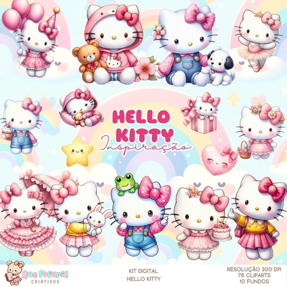 Kit Digital Hello Kitty Inspiração - Que Fofura 1