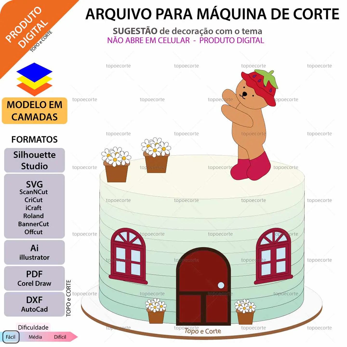 Arquivo topo de bolo Boobie Goods 1