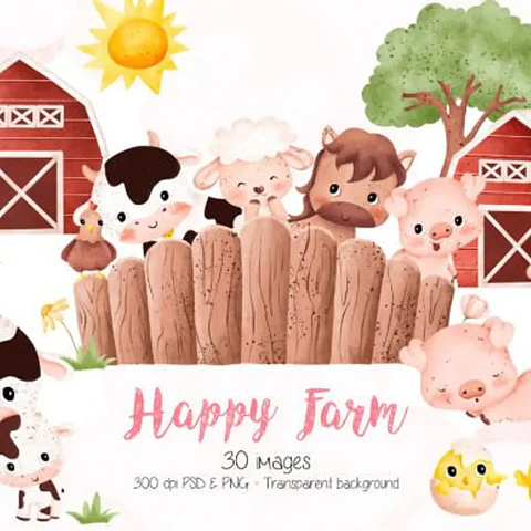 Kit Digital Fazendinha Aquarela