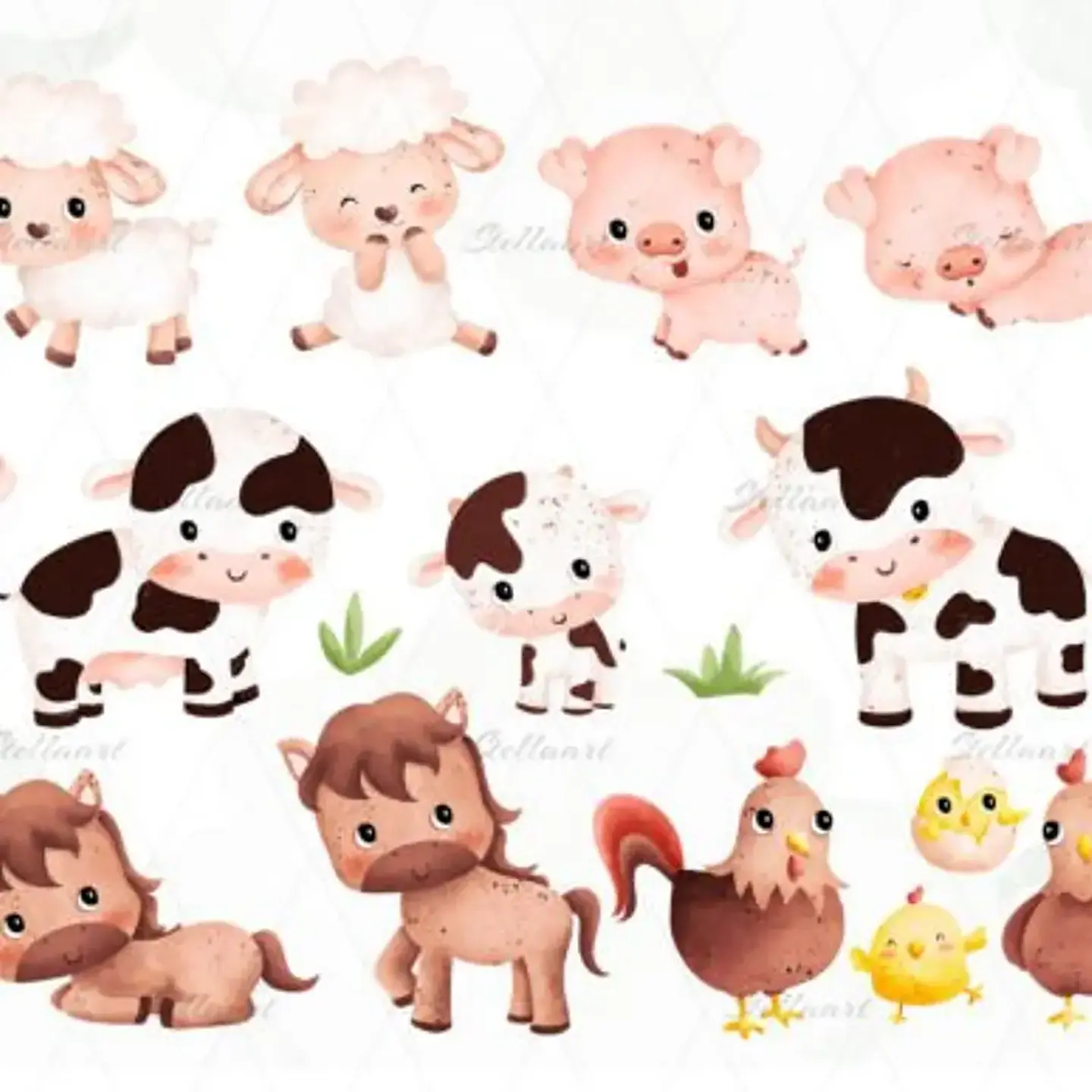 Kit Digital Fazendinha Aquarela 3