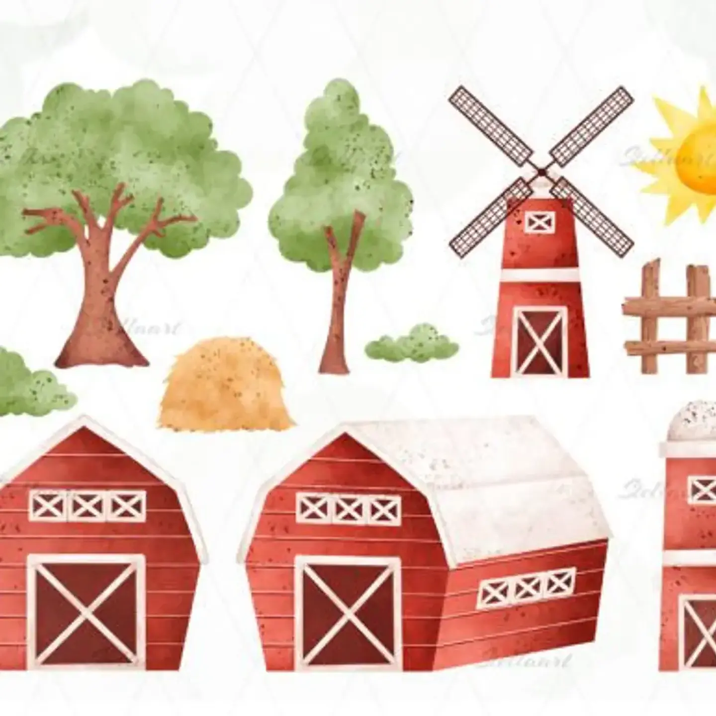 Kit Digital Fazendinha Aquarela 2