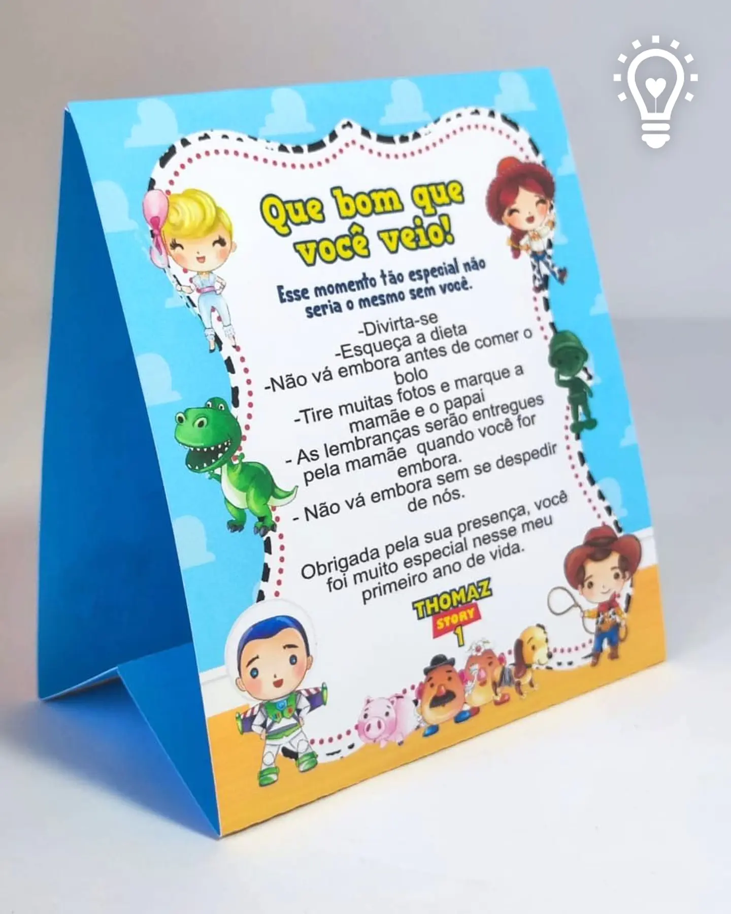 Arquivo Plaquinha de Mesa toy Story - Criar Bv 1