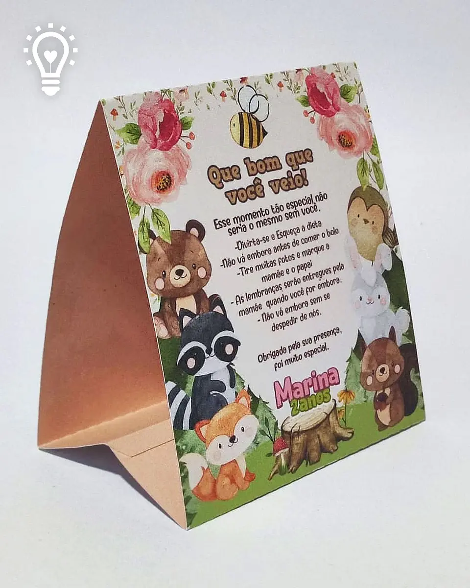 Arquivo Plaquinha de Mesa Bosque - Criar Bv 1