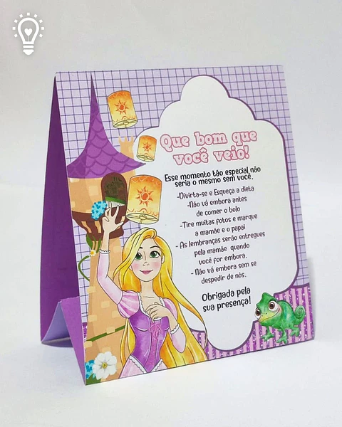 Arquivo Plaquinha de Mesa Rapunzel - Criar Bv