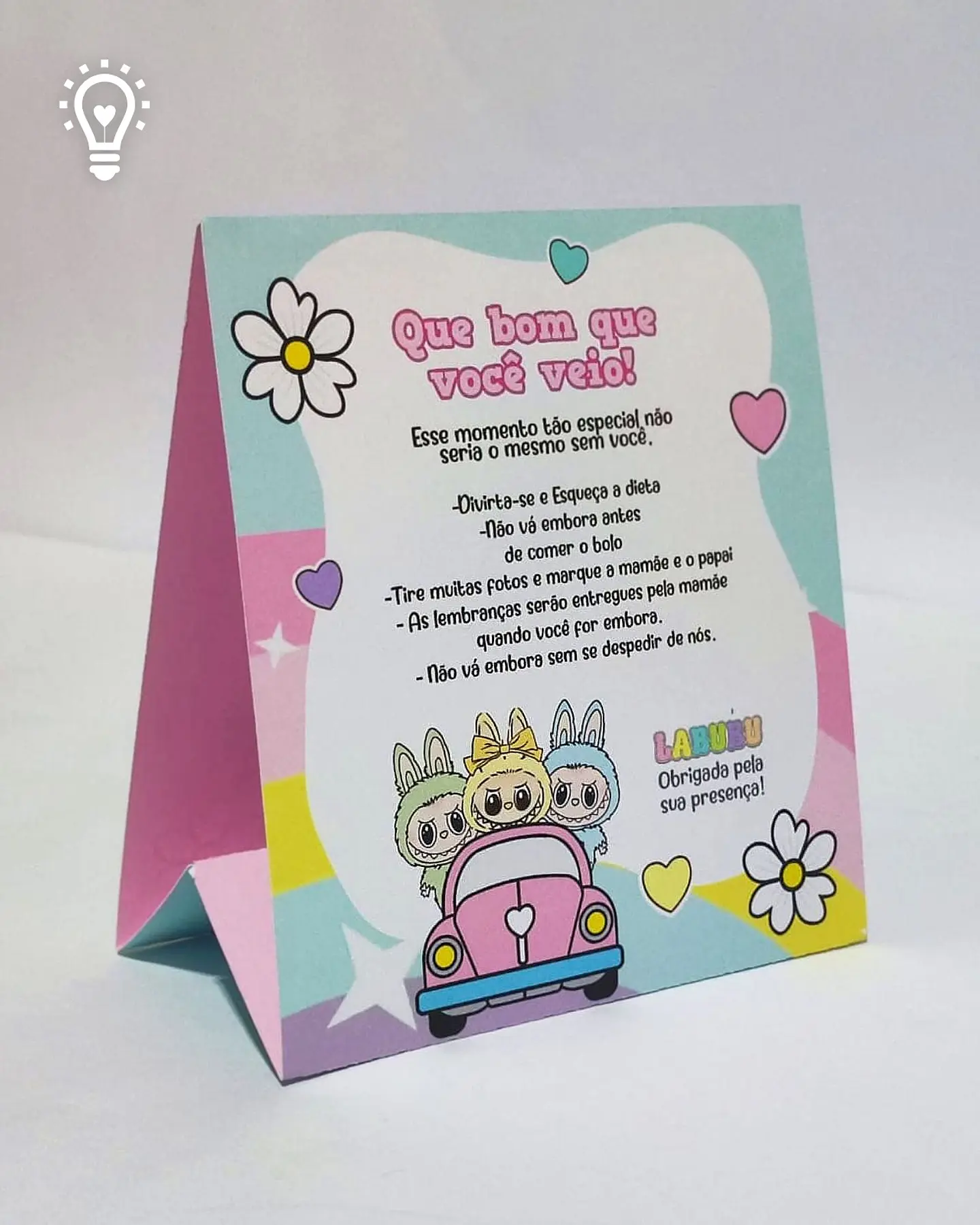 Arquivo Plaquinha de Mesa Labubu - Criar Bv 1