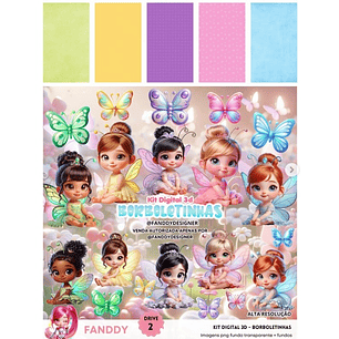 Kit Digital Borboletinhas Mascote Baby - Fanddy