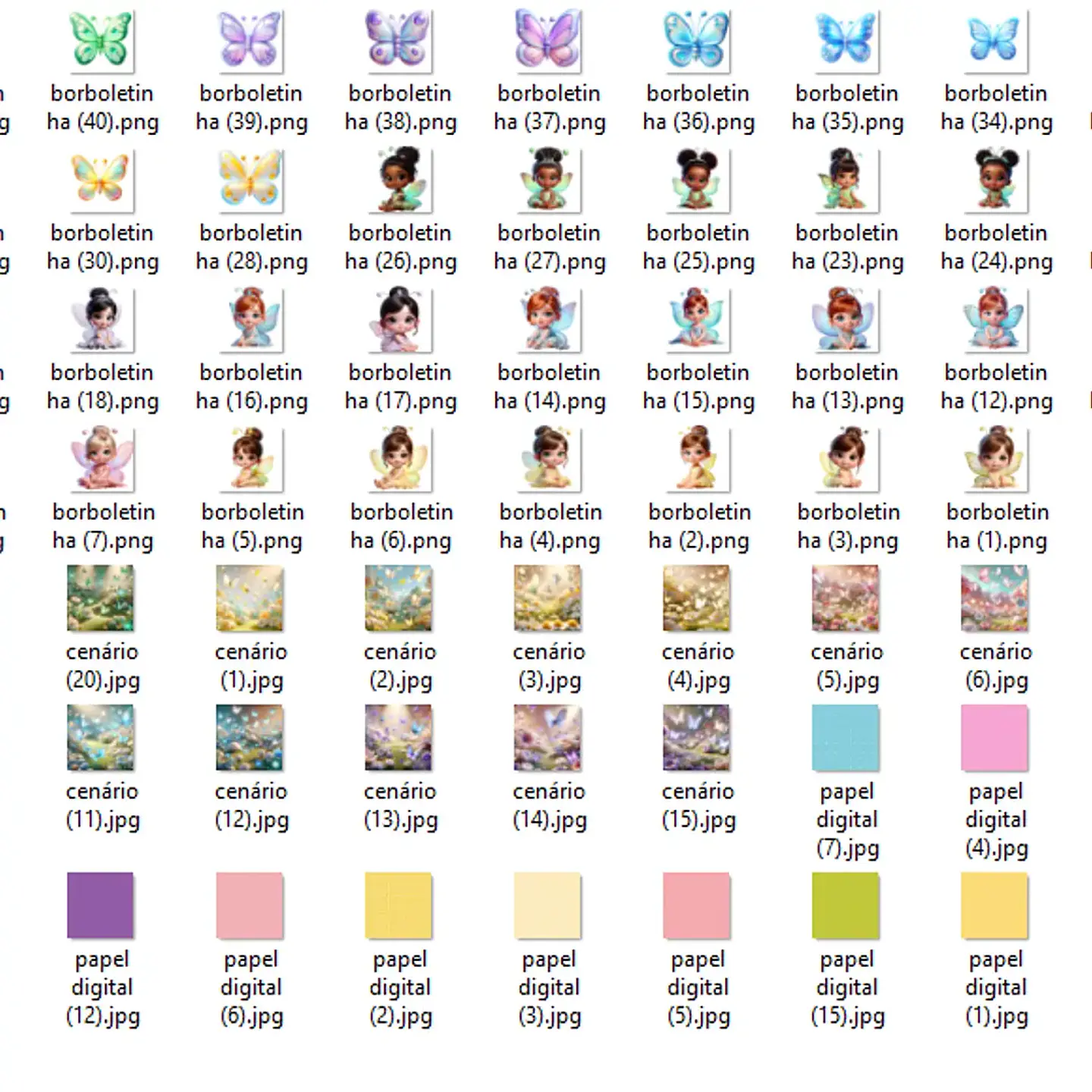 Kit Digital Borboletinhas Mascote Baby - Fanddy 2