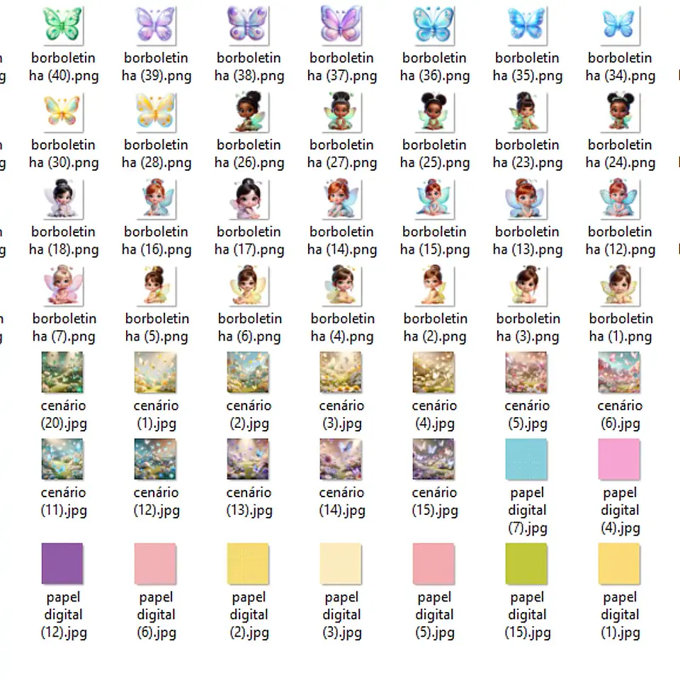 Kit Digital Borboletinhas Mascote Baby - Fanddy 2