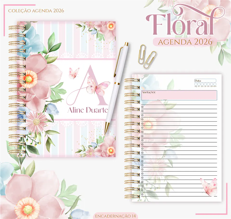 Arquivo Encadernação Floral Candy - Lina 1
