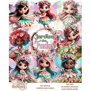 Kit Digital Jardim das Fadas - Que Fofura Criativos