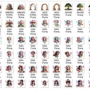 Kit Digital Jardim das Fadas - Que Fofura Criativos