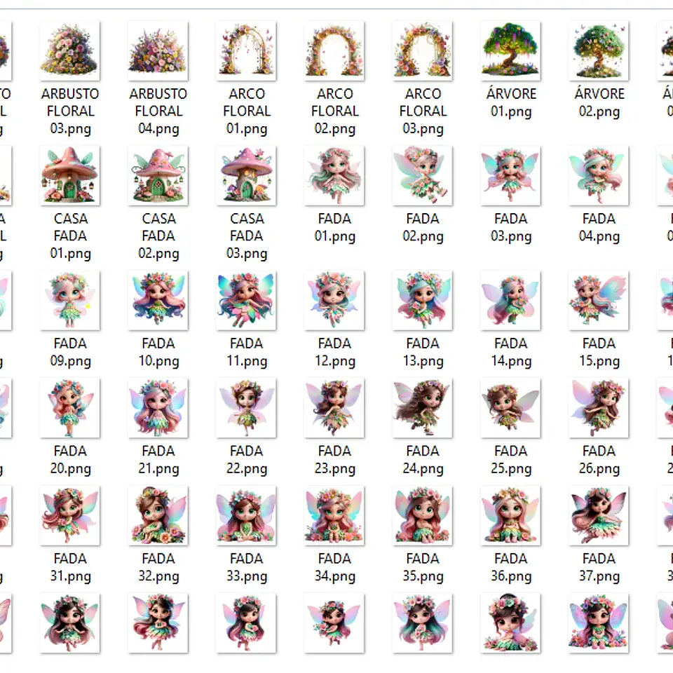 Kit Digital Jardim das Fadas - Que Fofura Criativos 2