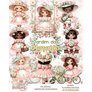 Kit Digital Jardim das Margaridas - Que Fofura Criativos