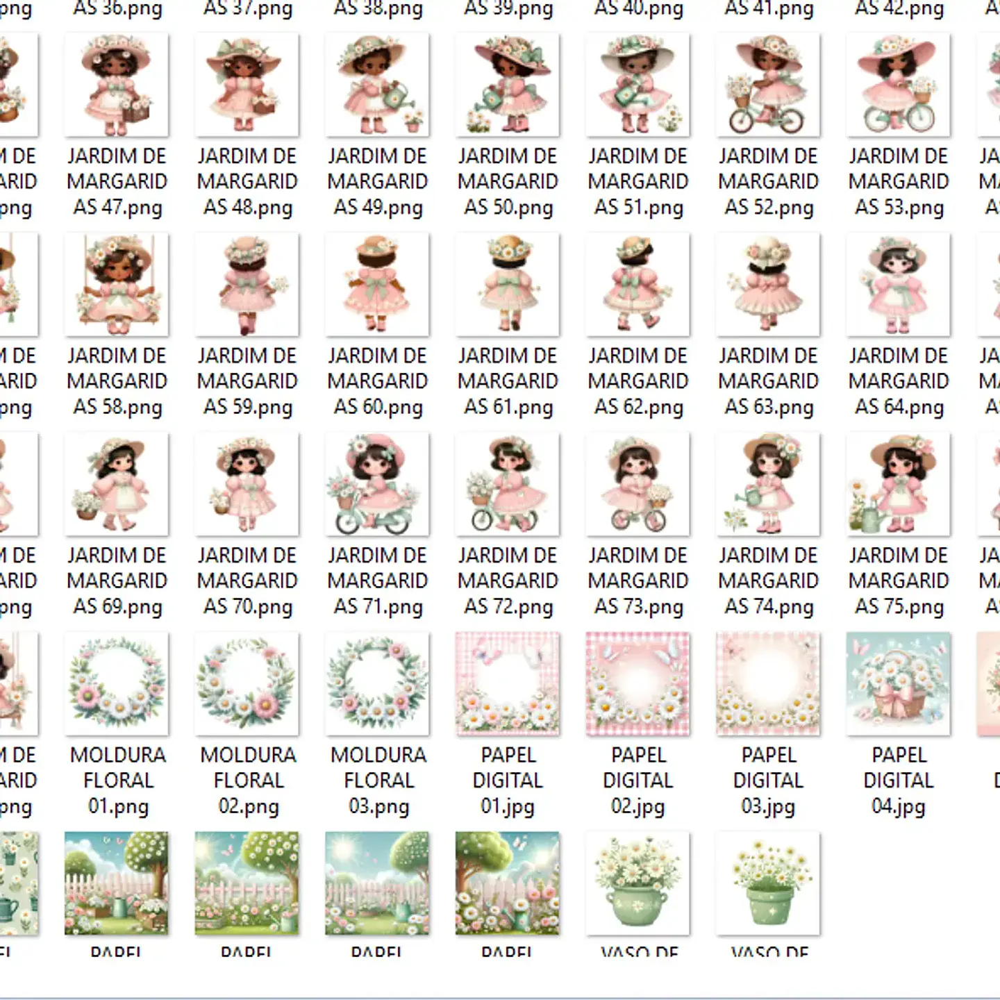 Kit Digital Jardim das Margaridas - Que Fofura Criativos 2