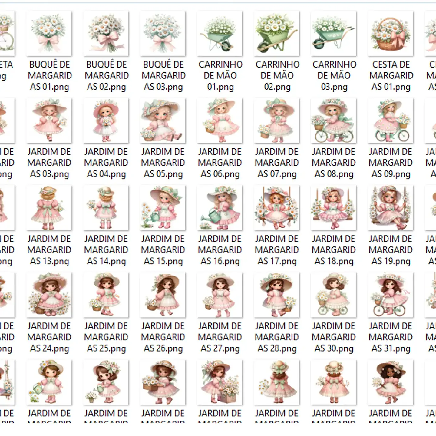 Kit Digital Jardim das Margaridas - Que Fofura Criativos 3