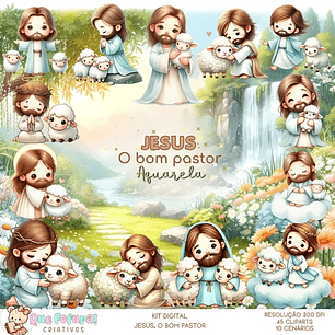Kit Digital Jesus, O Bom Pastor - Que Fofura Criativos