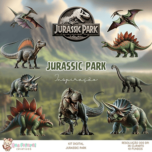 Kit Digital Jurassic Park - Que Fofura Criativos