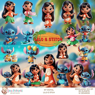 Kit Digital Lilo e Stitch - Que Fofura Criativos