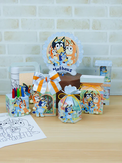 Arquivo de Corte Bluey 7 - Chuvinha de Papel