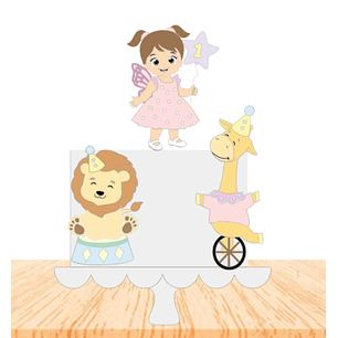 Arquivo Topo de Bolo Circo Rosa 4 - Ela Faz Pra Você