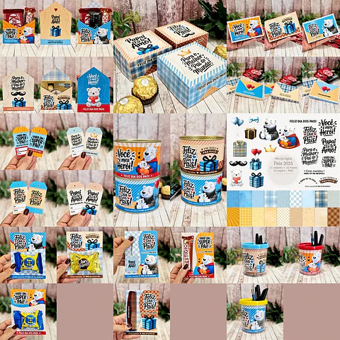 Arquivo Dia dos Pais Caixa Envelope Tile - Telma Contel