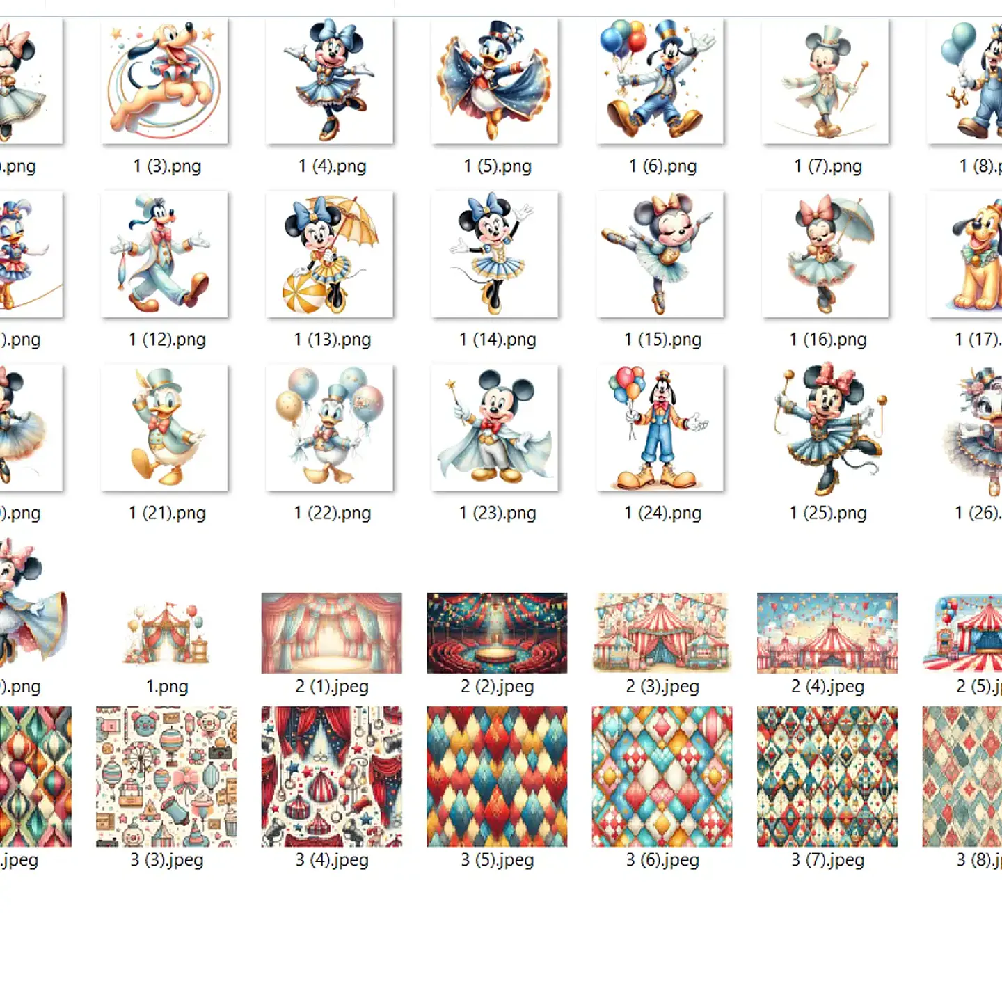 Kit Digital Disney Circo Aquarela - Ilustradeb 2