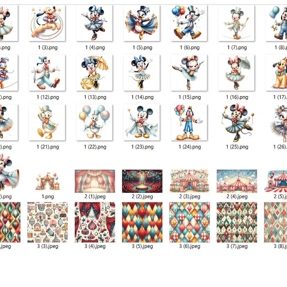 Kit Digital Disney Circo Aquarela - Ilustradeb 2