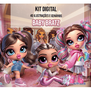 Kit Digital Baby Bratz - Ilustradeb