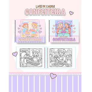 Arquivo Livro de Colorir Confeiteira - Pamella
