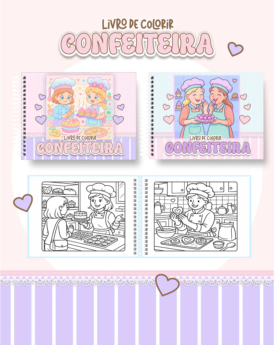 Arquivo Livro de Colorir Confeiteira - Pamella 1