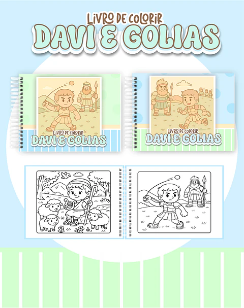 Arquivo Livro de Colorir Davi e Golias - Pamella
