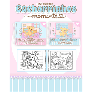 Arquivo Livro de Colorir Cachorrinhos Moments - Pamella