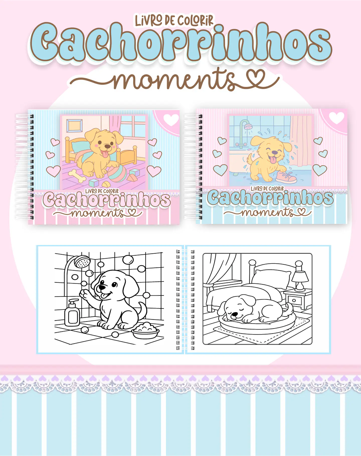 Arquivo Livro de Colorir Cachorrinhos Moments - Pamella 1