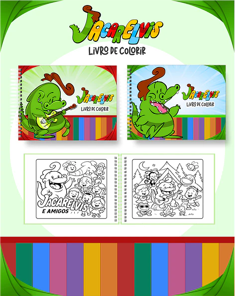 Arquivo Livro de Colorir Jacarelvis - Pamella