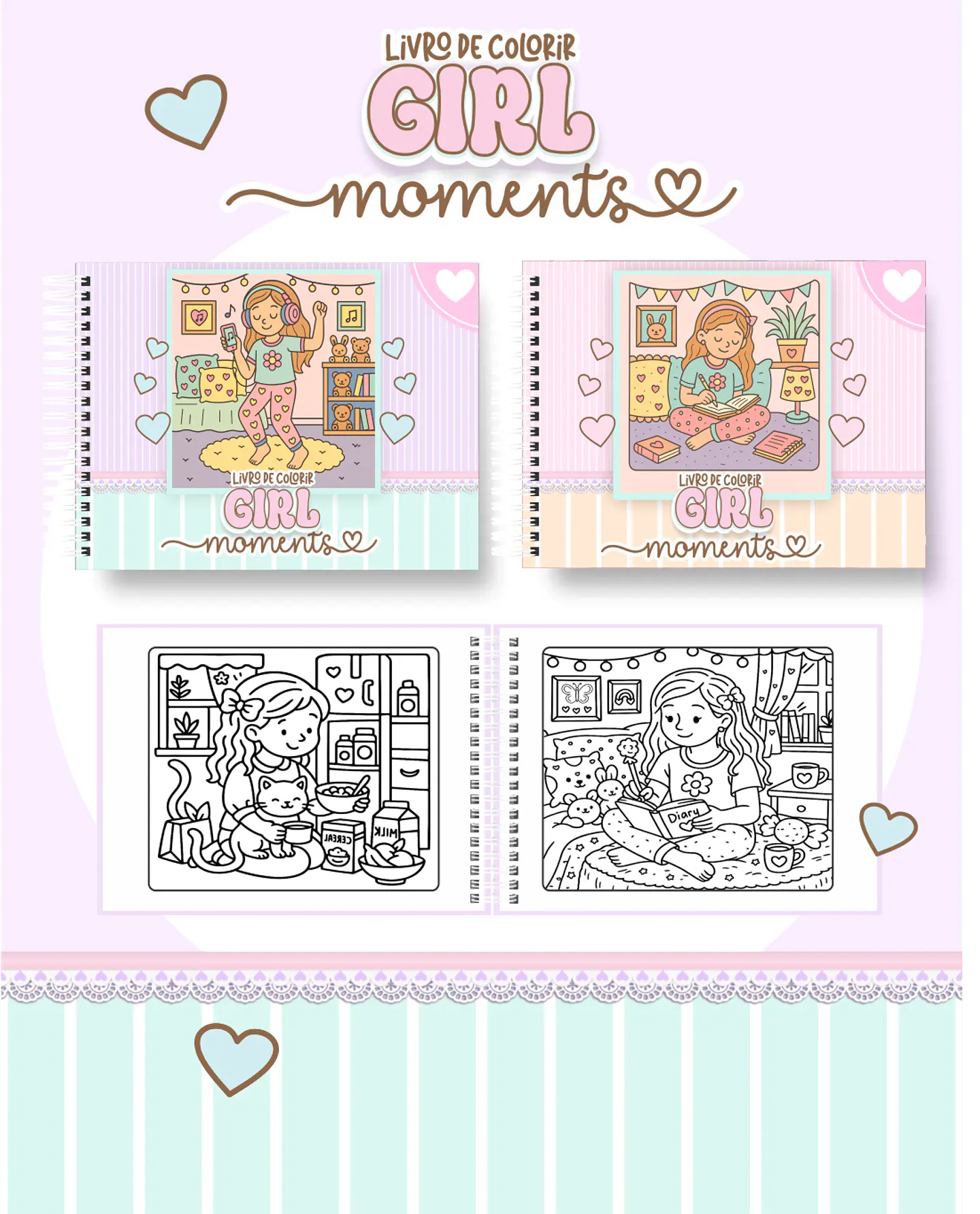 Arquivo Livro de Colorir Girls Moments - Pamella 1