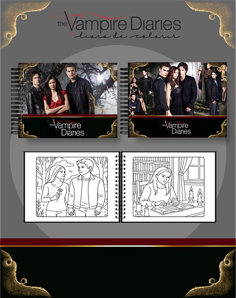 Arquivo Livro de Colorir The Vampire Diaries - Pamella
