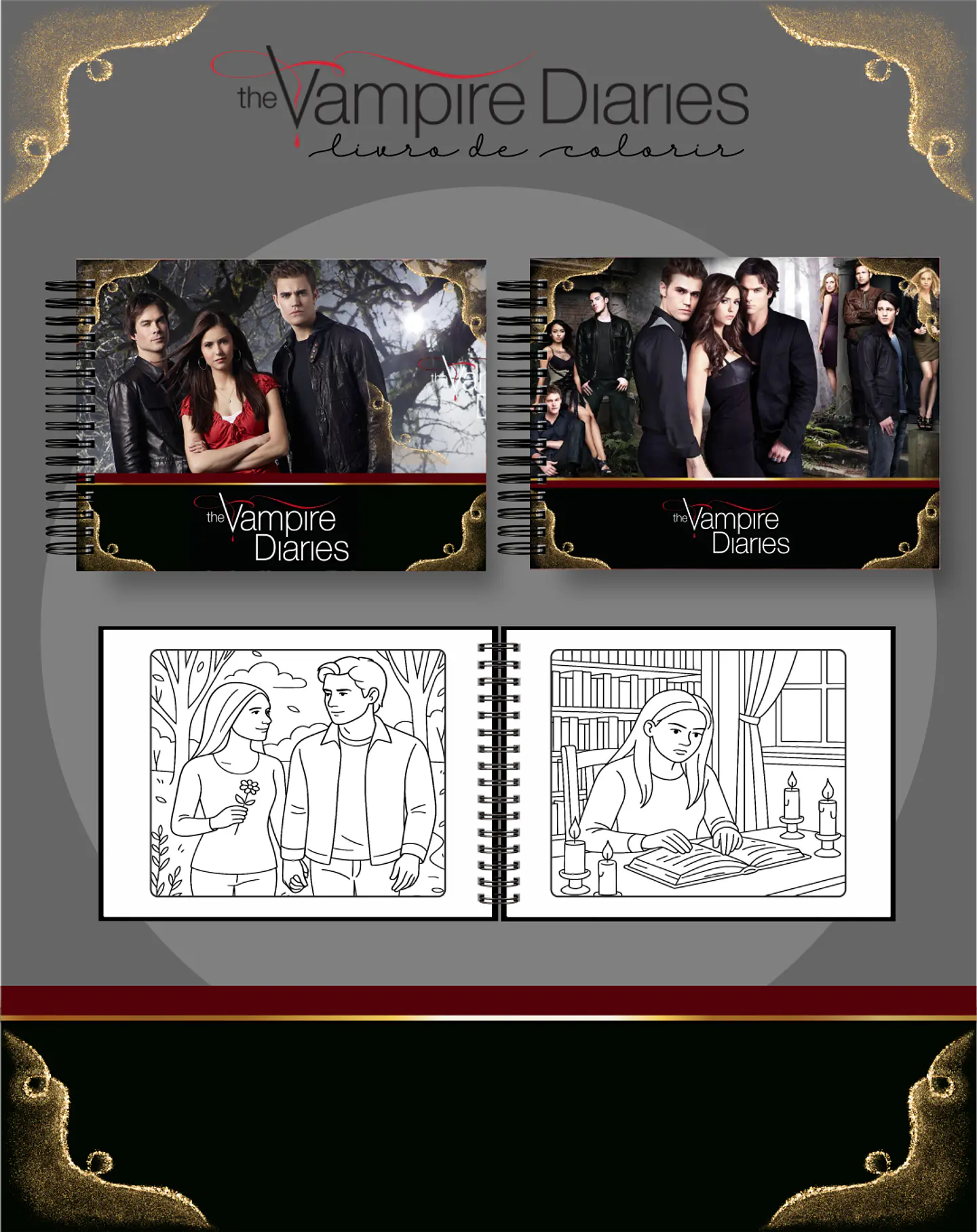 Arquivo Livro de Colorir The Vampire Diaries - Pamella 1