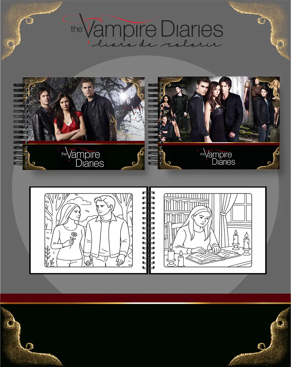 Arquivo Livro de Colorir The Vampire Diaries - Pamella 1