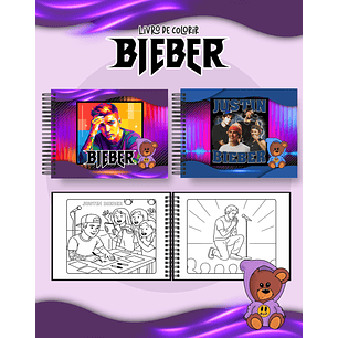 Arquivo Livro de Colorir Justin Bieber - Pamella