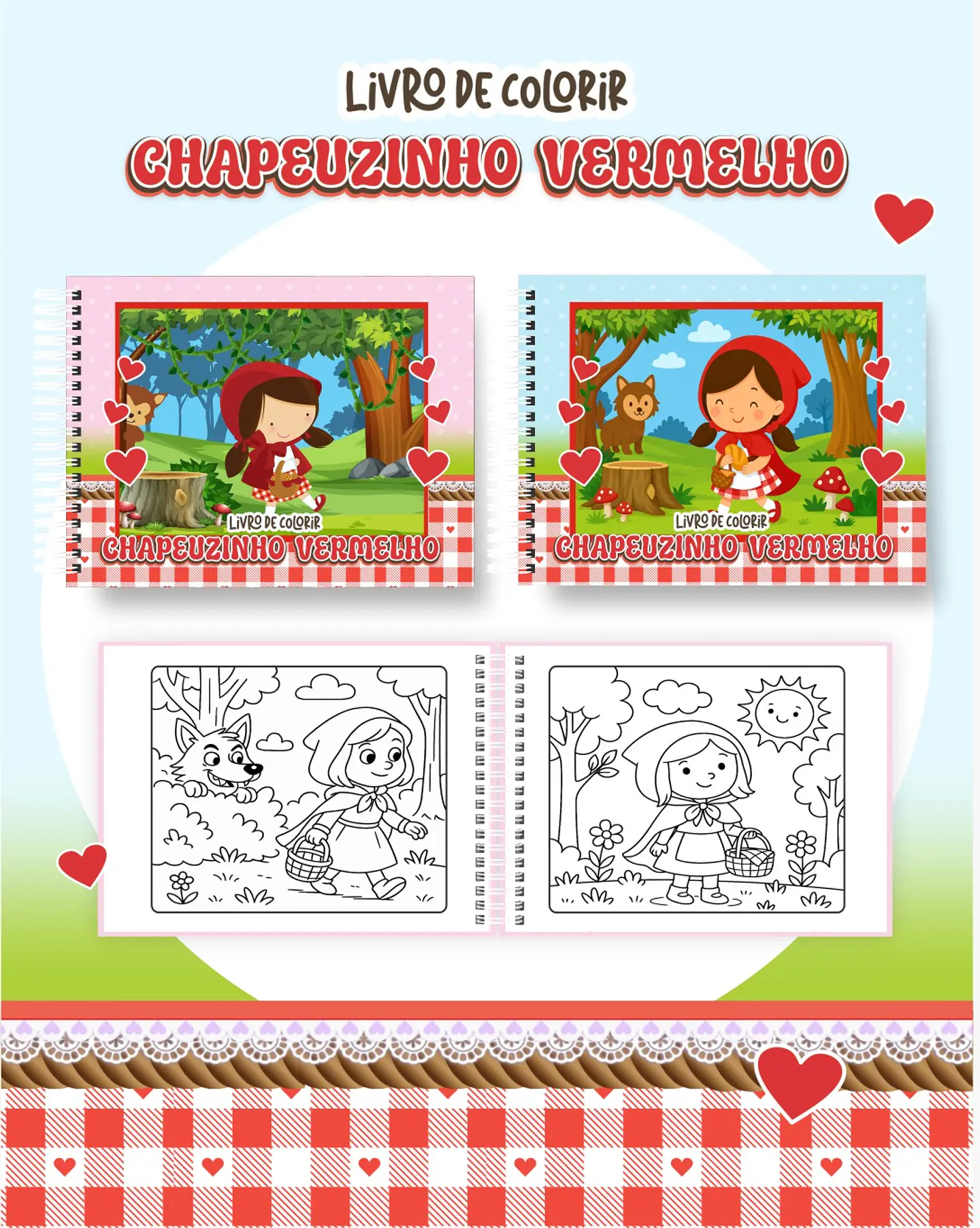 Arquivo Livro de Colorir Chapeuzinho Vermelho - Pamella 1