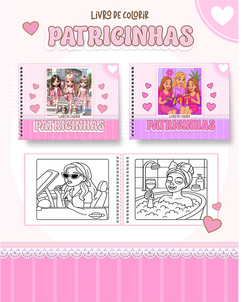 Arquivo Livro de Colorir Patricinhas - Pamella