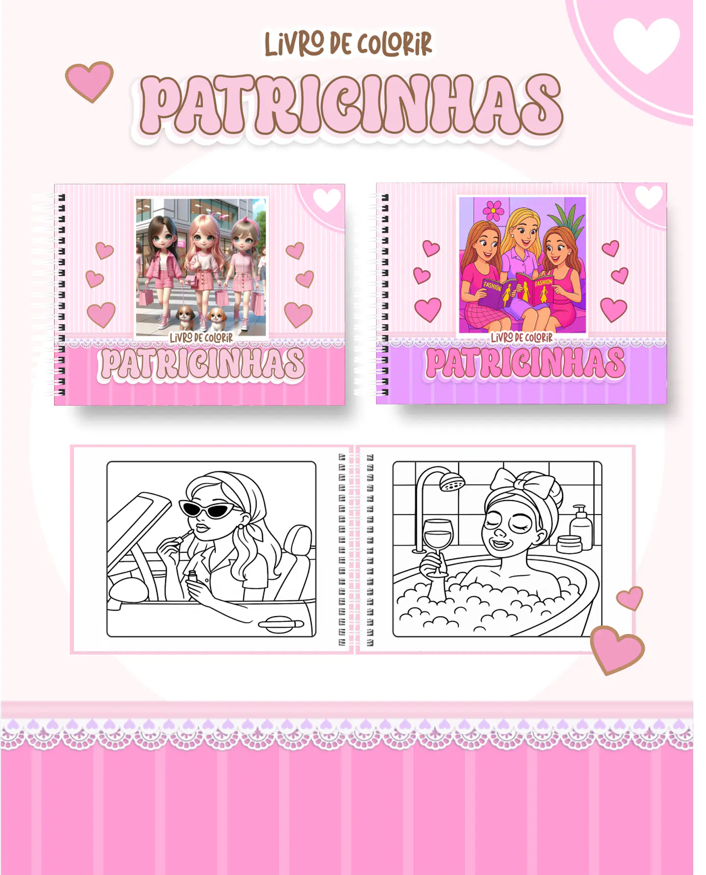 Arquivo Livro de Colorir Patricinhas - Pamella 1