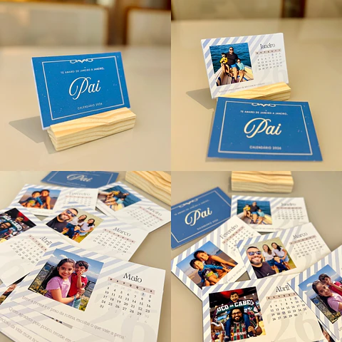 Arquivo Dia dos Pais Calendários de Mesa Base Pinus - Ana Flor
