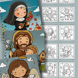 Arquivo Livro de Colorir Santinhos e Arcanjos - Carinas