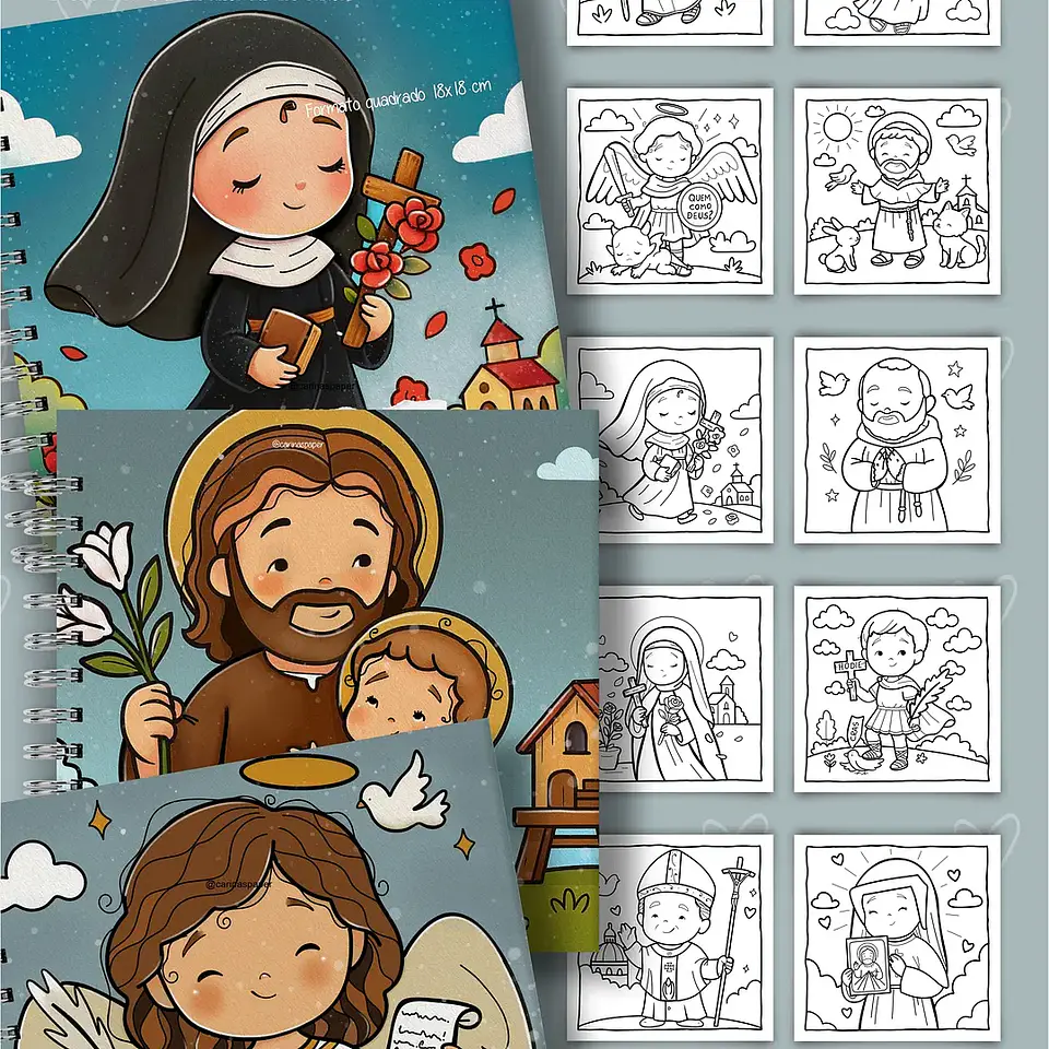 Arquivo Livro de Colorir Santinhos e Arcanjos - Carinas 1