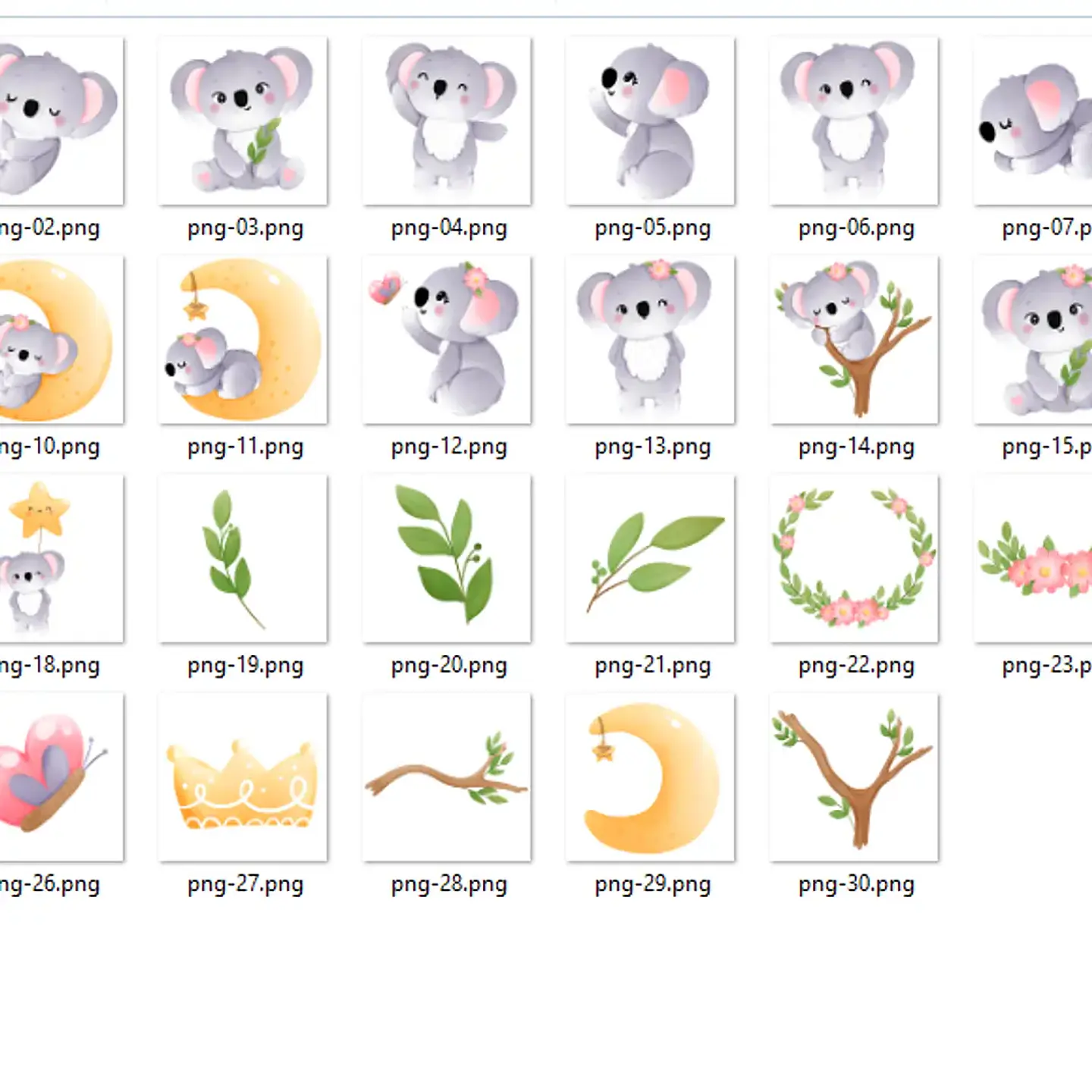 Kit Digital Coala Baby Menina - Chonnie Arts 2